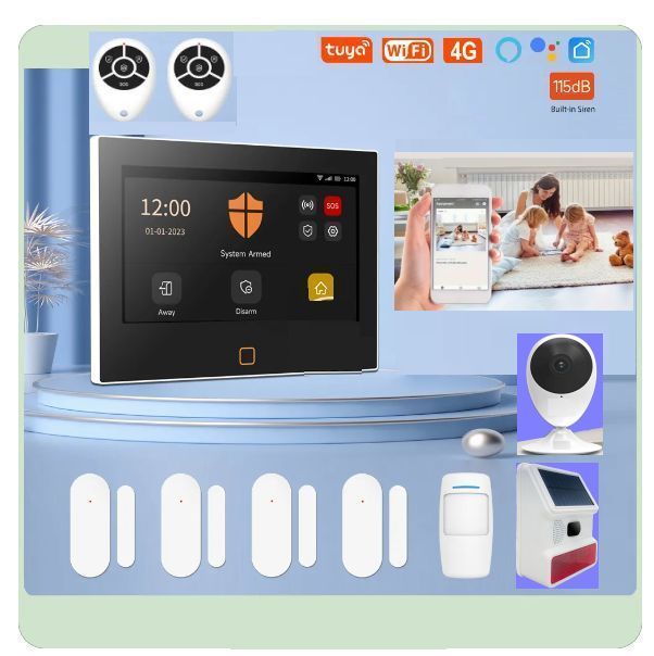 Kit Alarm wireless wifi 4.3 inc with Camera